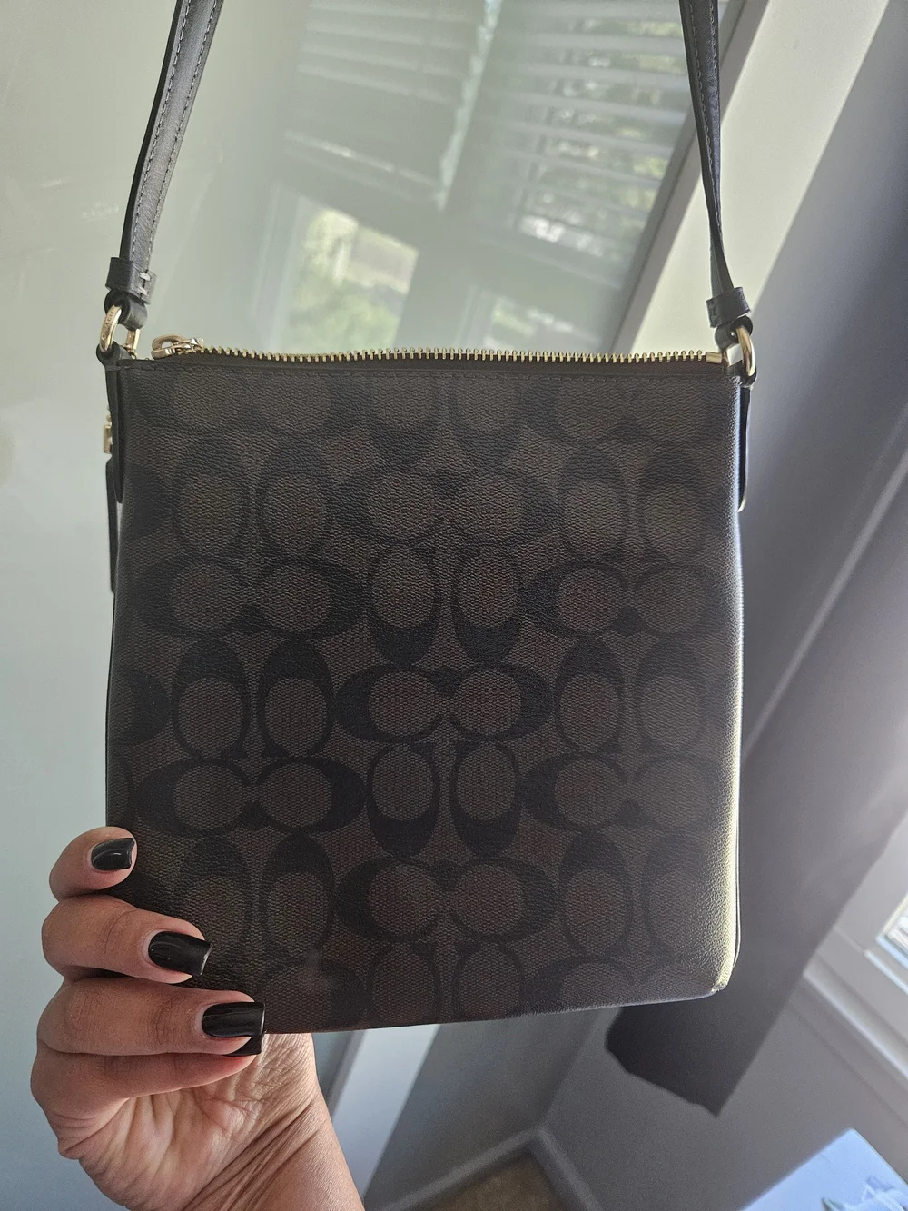 COACH Brown Signature Crossbody Bag